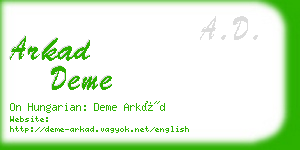 arkad deme business card